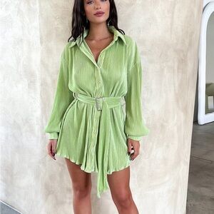 Green Button-Up Dress